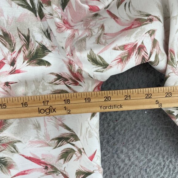 Chicos Jacket Womens 1 US Small Summer Grove Ivory Pink Floral Button Up Collar - Picture 10 of 12